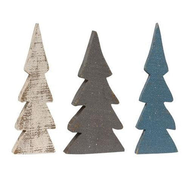 3/Set, Snowy Wooden Trees - The Fox Decor